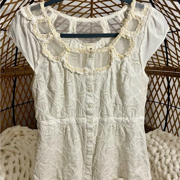 Anthropologie Floreat Trellis blouse sz 4 - Picture 3 of 12